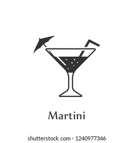 A glass of martini icon. Element of drink icon for mobile concept and web apps. Detailed A glass of martini icon can be used for web and mobile