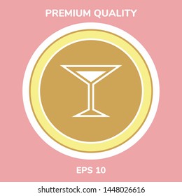 Glass of martini icon, elements for your design