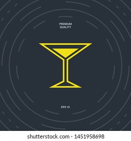 Glass of martini icon, elements for your design