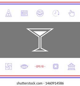 Glass of martini icon, elements for your design