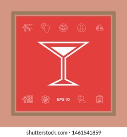 Glass of martini icon, elements for your design