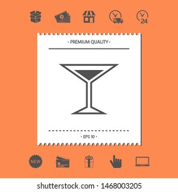 Glass of martini icon, elements for your design