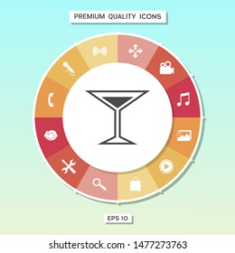 Glass of martini icon, elements for your design