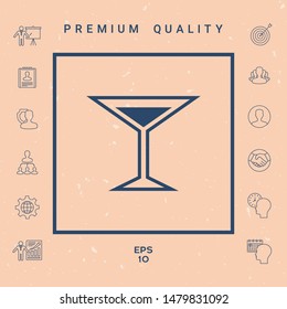 Glass of martini icon, elements for your design