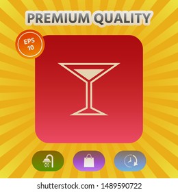 Glass of martini icon, elements for your design