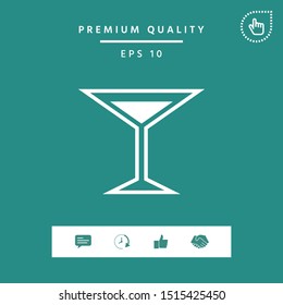 Glass of martini icon, elements for your design
