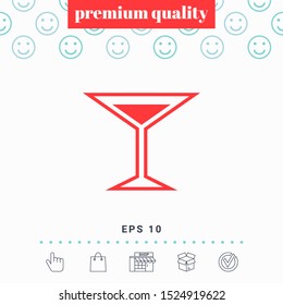 Glass of martini icon, elements for your design