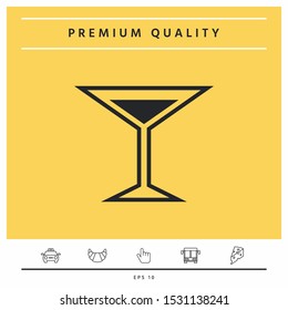 Glass of martini icon, elements for your design