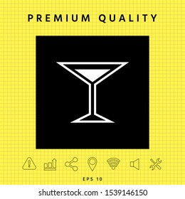 Glass of martini icon, elements for your design