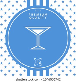 Glass of martini icon, elements for your design