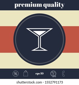 Glass of martini icon, elements for your design