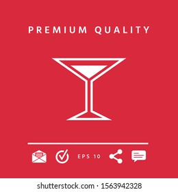 Glass of martini icon, elements for your design