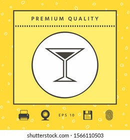 Glass of martini icon, elements for your design