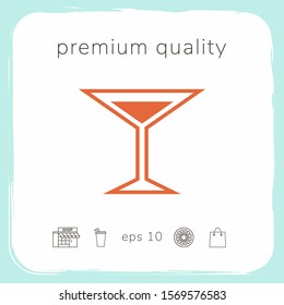 Glass of martini icon, elements for your design