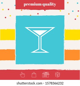 Glass of martini icon, elements for your design
