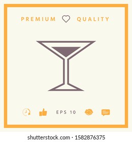 Glass of martini icon, elements for your design