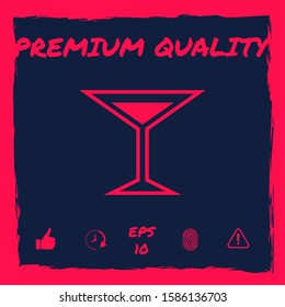 Glass of martini icon, elements for your design