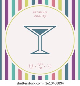 Glass of martini icon, elements for your design