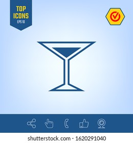 Glass of martini icon, elements for your design