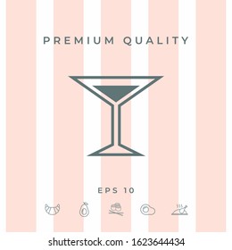 Glass of martini icon, elements for your design