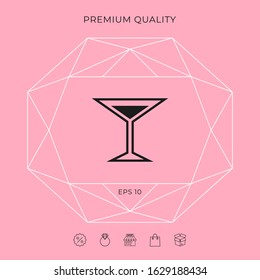 Glass of martini icon, elements for your design