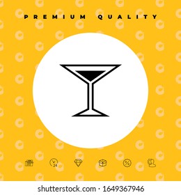 Icono de cristal de martini, elementos para su diseño
