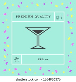 Glas-Martini-Symbol, Elemente für Ihr Design