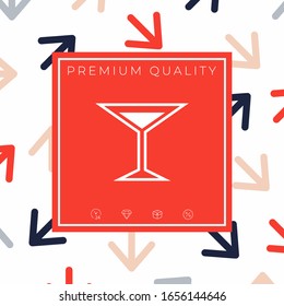 Glass of martini icon, elements for your design