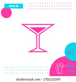 Icono de cristal de martini, elementos para su diseño
