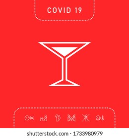 Glass of martini icon, elements for your design