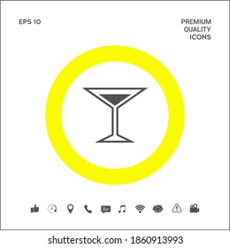Glass of martini icon, elements for your design