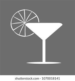 glass martini icon with fruit