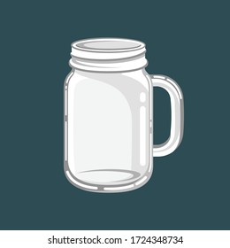 Ilustración vectorial de jarra de lazo de vidrio