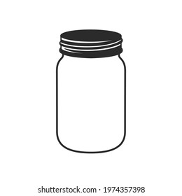 Glass Mason Jar Outline Line Art Stock Vector (Royalty Free) 1974357398 ...