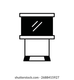 Icono de relleno de material de vidrio: Ventana y transparencia