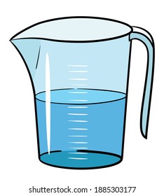 Glass Measuring Cup Vector Illustration Stock Vector (Royalty Free) 1885303177 | Shutterstock