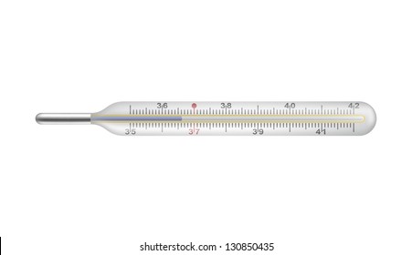 Glass medical thermometer