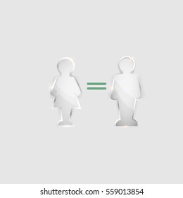 Glass men for presentations - management business. Teamwork, corporatism. Interaction, gender.
