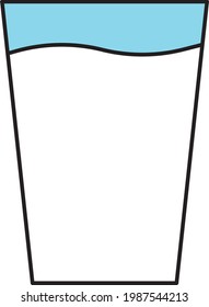 A glass of milk. Milk in a glass.