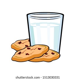 A glass of milk and cookies for Santa