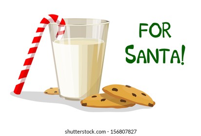 A Glass Of Milk And Cookies For Santa