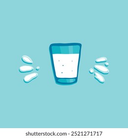 Glass of milk drawing illustration vector