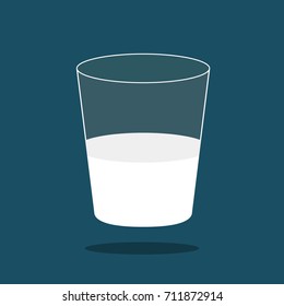 Glass of milk flat icon