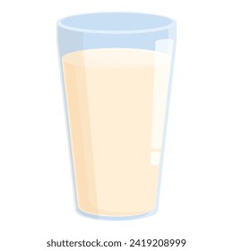Glass milk icon cartoon vector. Splash food cream. Goat product