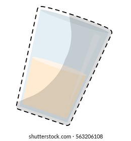 glass of milk icon image vector illustration design 