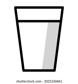 Glass of milk icon isolated vector illustration on white background