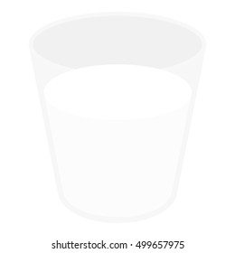 Glass milk icon monochrome. Single bio, eco, organic product icon.