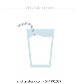 glass of milk icon. vector illustration