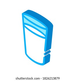 glass of milk icon vector. isometric glass of milk sign. color isolated symbol illustration