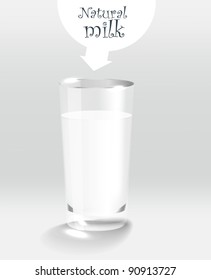 Vidrio de leche. Malla de gradiente transparente
